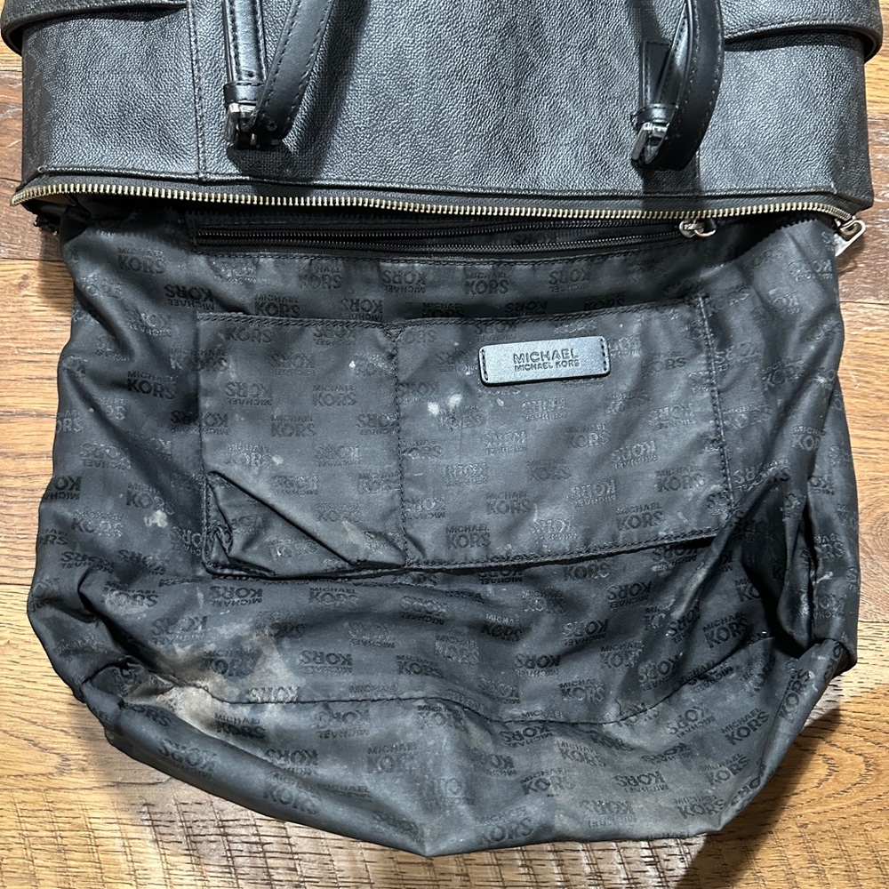 Michael Kors Black Monogram Tote - Picture 10 of 13